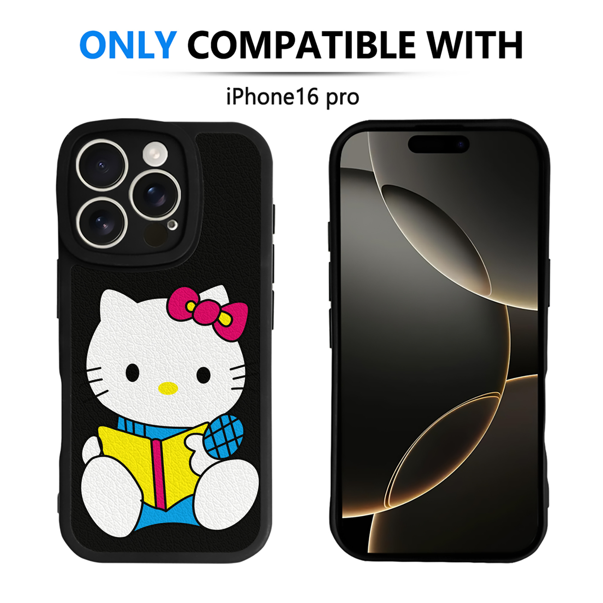 （画像用） Hello Kitty ハローキティ 【iPhone 16シリーズ対応】シリコンスマホケース（レザー調） 材質：シリコン